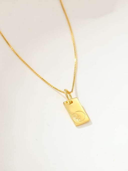 NS1081 Gold [Monkey] 925 Sterling Silver Zodiac Minimalist Necklace